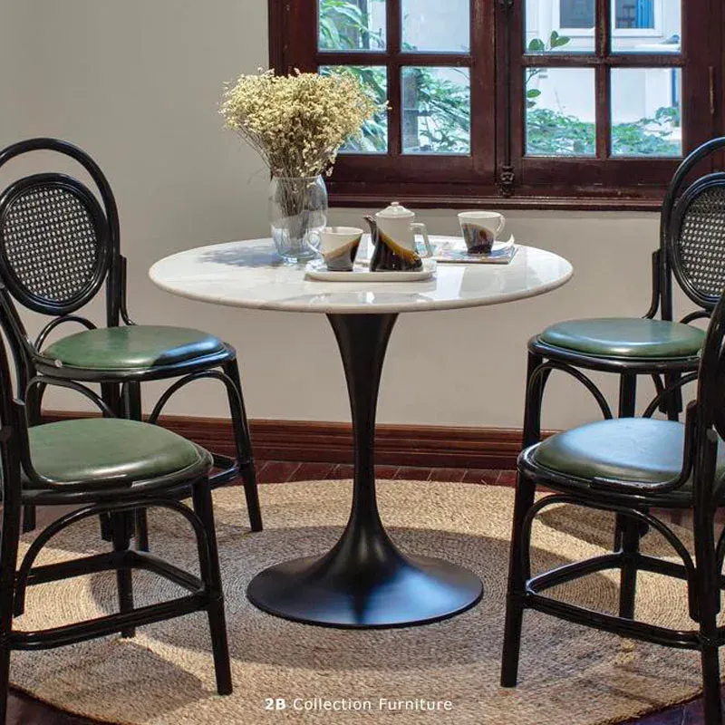 bàn trà làm từ đá marble vàng vân mây với vẻ đẹp sang trọng
