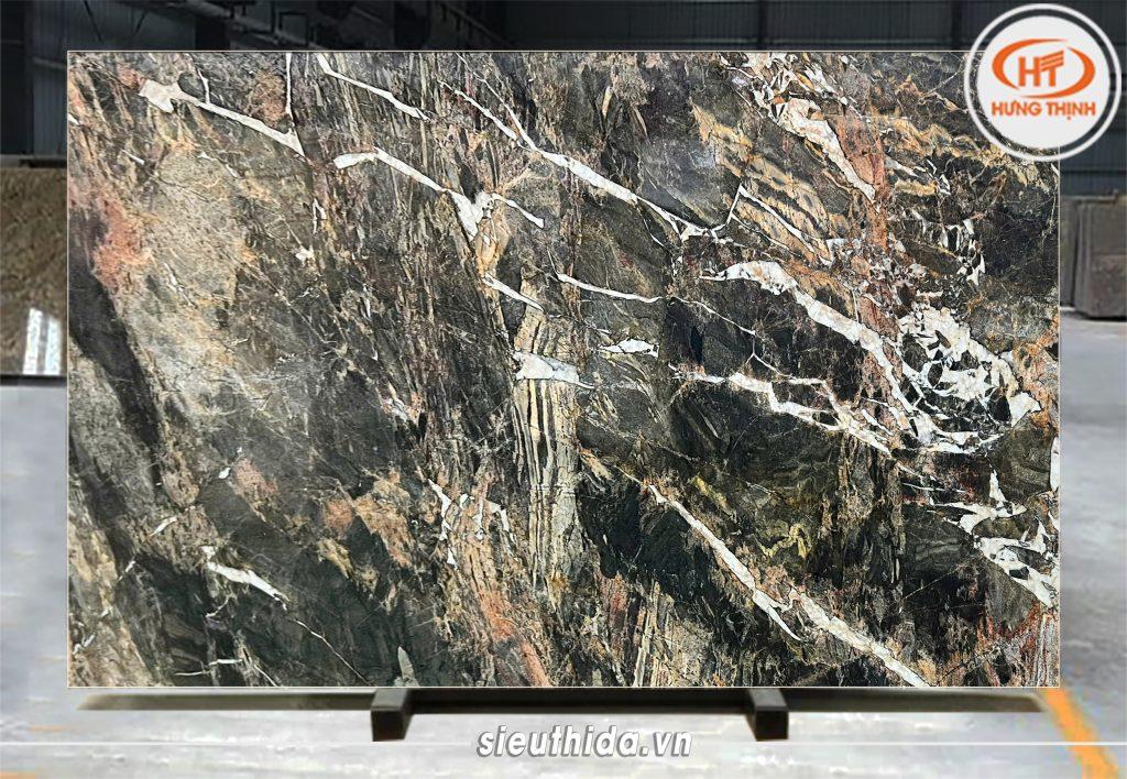 Ốp tường đá granite đen tạo điểm nhấn sang trọng